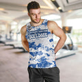 Canterbury-Bankstown Bulldogs Rugby Men Tank Top Graffiti Typography Urban Camo Abstract Street Style