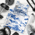 Canterbury-Bankstown Bulldogs Rugby Men Tank Top Graffiti Typography Urban Camo Abstract Street Style