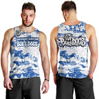 Canterbury-Bankstown Bulldogs Rugby Men Tank Top Graffiti Typography Urban Camo Abstract Street Style