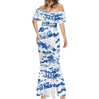 Canterbury-Bankstown Bulldogs Rugby Mermaid Dress Graffiti Typography Urban Camo Abstract Street Style