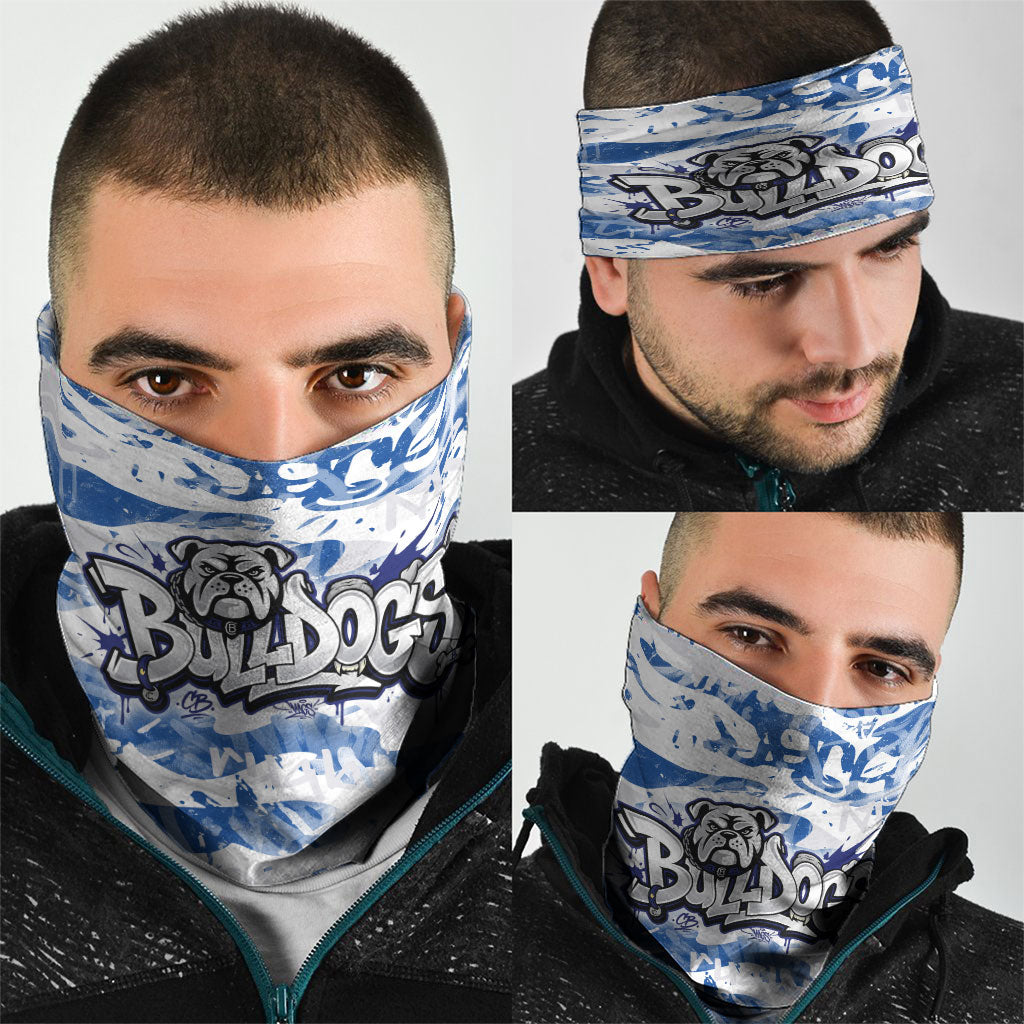 Canterbury-Bankstown Bulldogs Rugby Neck Gaiter Graffiti Typography Urban Camo Abstract Street Style