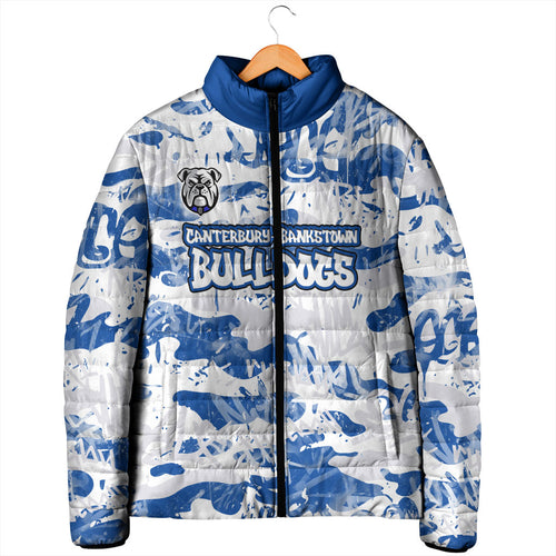 Canterbury-Bankstown Bulldogs Rugby Padded Jacket Graffiti Typography Urban Camo Abstract Street Style