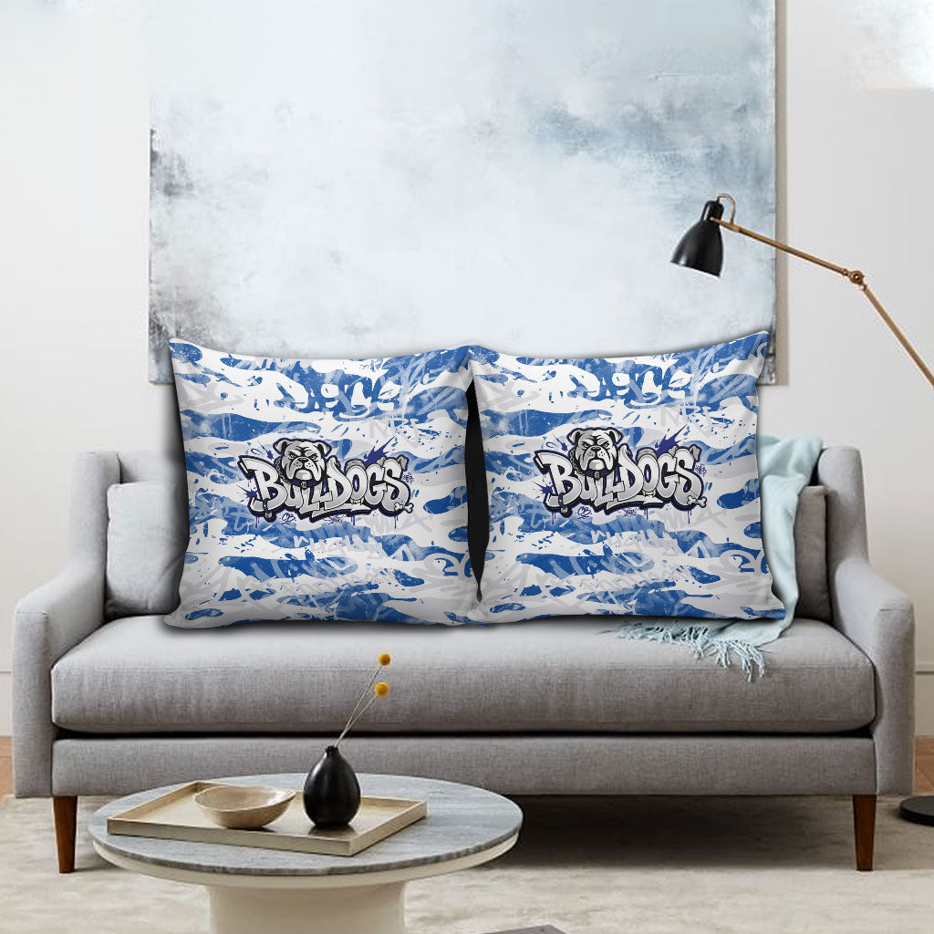 Canterbury-Bankstown Bulldogs Rugby Pillow Cover Graffiti Typography Urban Camo Abstract Street Style
