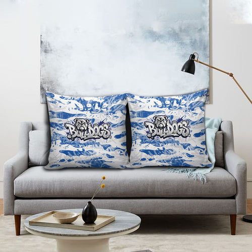 Canterbury-Bankstown Bulldogs Rugby Pillow Cover Graffiti Typography Urban Camo Abstract Street Style