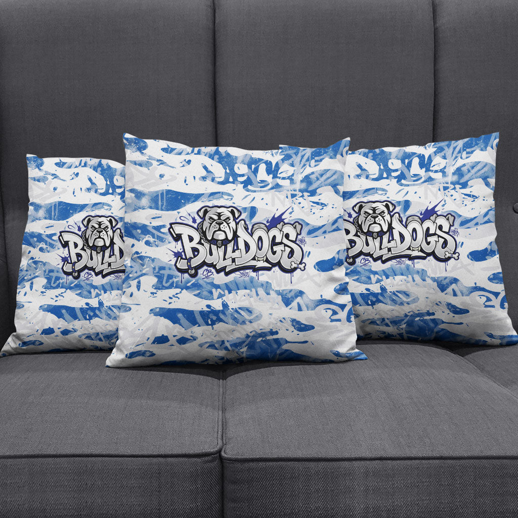 Canterbury-Bankstown Bulldogs Rugby Pillow Cover Graffiti Typography Urban Camo Abstract Street Style
