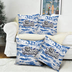 Canterbury-Bankstown Bulldogs Rugby Pillow Cover Graffiti Typography Urban Camo Abstract Street Style