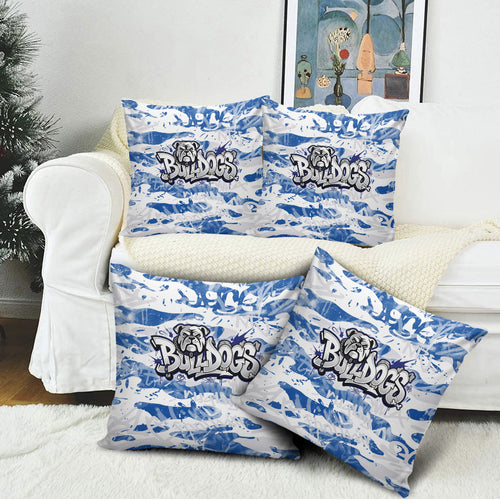 Canterbury-Bankstown Bulldogs Rugby Pillow Cover Graffiti Typography Urban Camo Abstract Street Style