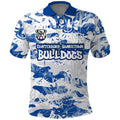 Canterbury-Bankstown Bulldogs Rugby Polo Shirt Graffiti Typography Urban Camo Abstract Street Style