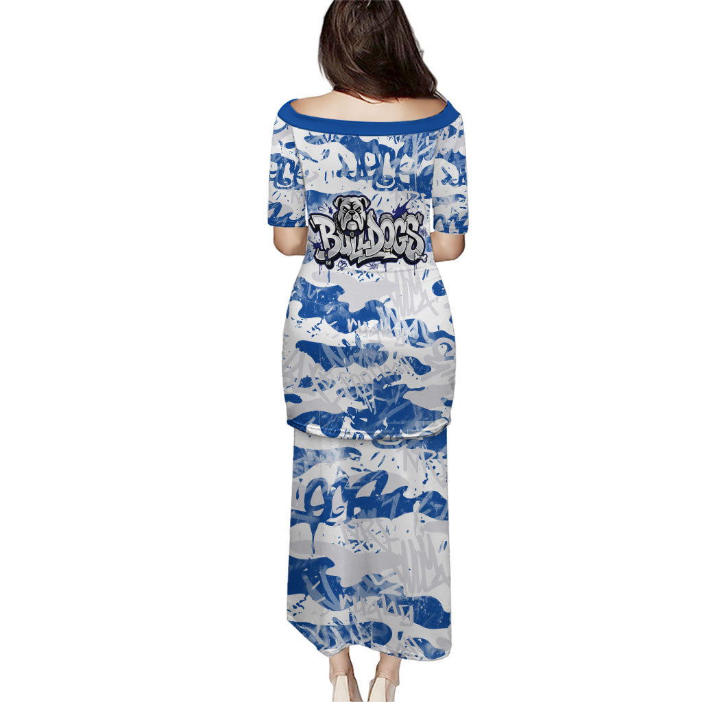 Canterbury-Bankstown Bulldogs Rugby Puletasi Graffiti Typography Urban Camo Abstract Street Style
