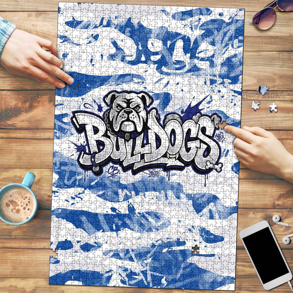 Canterbury-Bankstown Bulldogs Rugby Puzzle Graffiti Typography Urban Camo Abstract Street Style