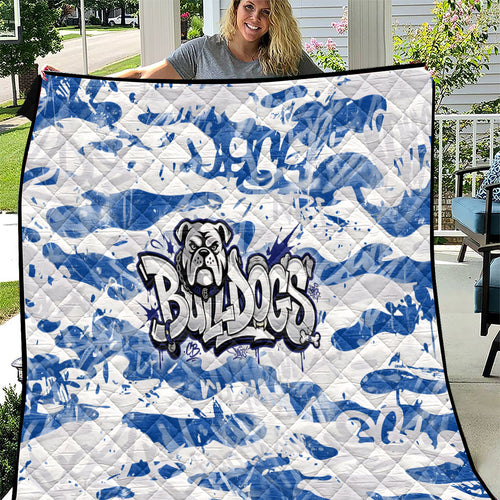 Canterbury-Bankstown Bulldogs Rugby Quilt Graffiti Typography Urban Camo Abstract Street Style