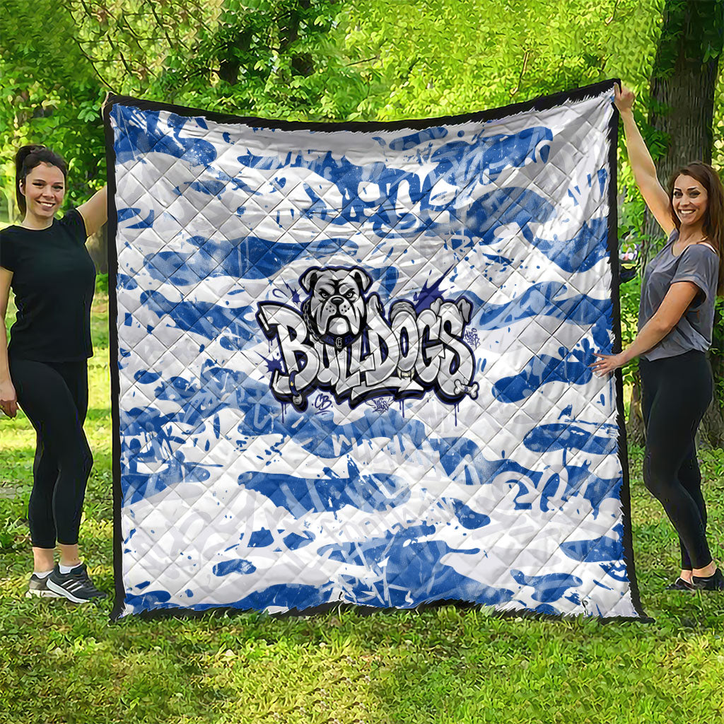 Canterbury-Bankstown Bulldogs Rugby Quilt Graffiti Typography Urban Camo Abstract Street Style