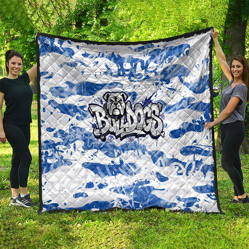 Canterbury-Bankstown Bulldogs Rugby Quilt Graffiti Typography Urban Camo Abstract Street Style