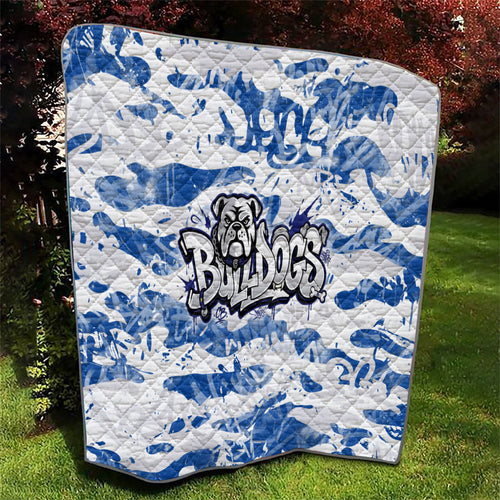 Canterbury-Bankstown Bulldogs Rugby Quilt Graffiti Typography Urban Camo Abstract Street Style