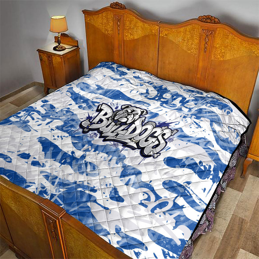 Canterbury-Bankstown Bulldogs Rugby Quilt Graffiti Typography Urban Camo Abstract Street Style