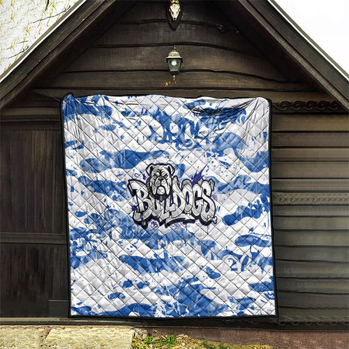 Canterbury-Bankstown Bulldogs Rugby Quilt Graffiti Typography Urban Camo Abstract Street Style