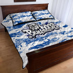 Canterbury-Bankstown Bulldogs Rugby Quilt Bed Set Graffiti Typography Urban Camo Abstract Street Style