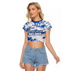 Canterbury-Bankstown Bulldogs Rugby Raglan Cropped T Shirt Graffiti Typography Urban Camo Abstract Street Style