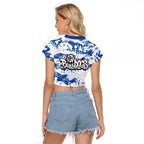 Canterbury-Bankstown Bulldogs Rugby Raglan Cropped T Shirt Graffiti Typography Urban Camo Abstract Street Style
