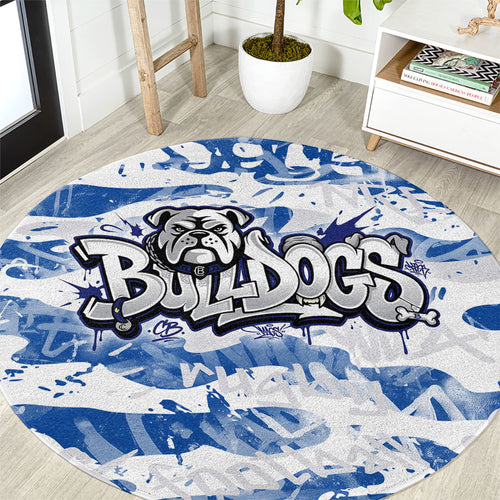 Canterbury-Bankstown Bulldogs Rugby Round Carpet Graffiti Typography Urban Camo Abstract Street Style