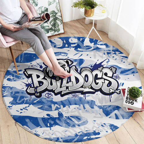 Canterbury-Bankstown Bulldogs Rugby Round Carpet Graffiti Typography Urban Camo Abstract Street Style
