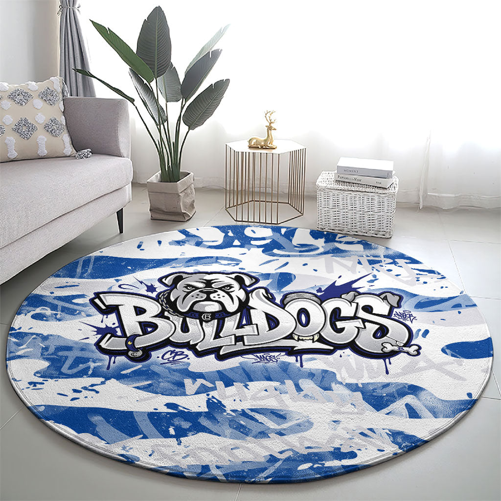 Canterbury-Bankstown Bulldogs Rugby Round Carpet Graffiti Typography Urban Camo Abstract Street Style