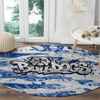 Canterbury-Bankstown Bulldogs Rugby Round Carpet Graffiti Typography Urban Camo Abstract Street Style