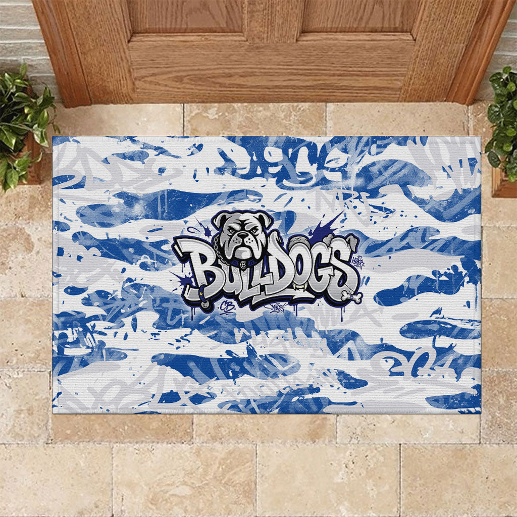 Canterbury-Bankstown Bulldogs Rugby Rubber Doormat Graffiti Typography Urban Camo Abstract Street Style