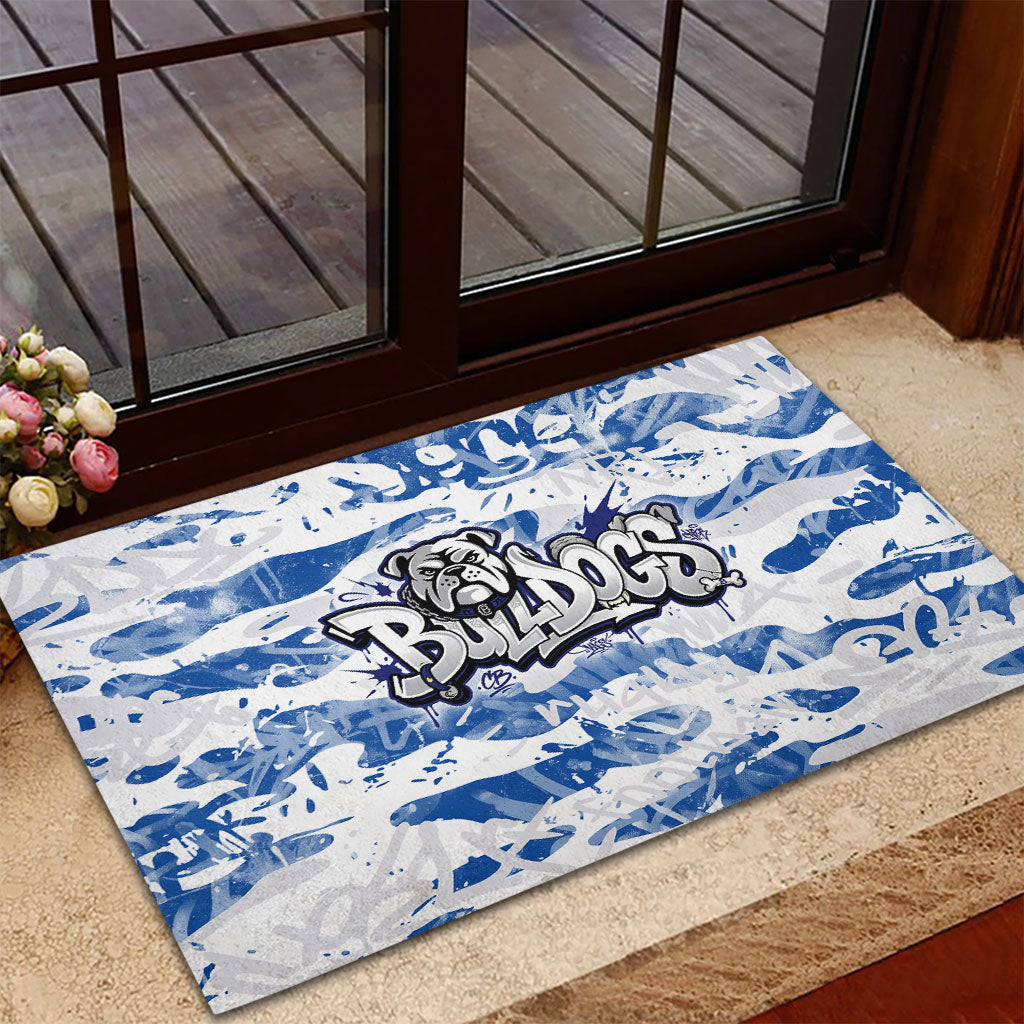 Canterbury-Bankstown Bulldogs Rugby Rubber Doormat Graffiti Typography Urban Camo Abstract Street Style
