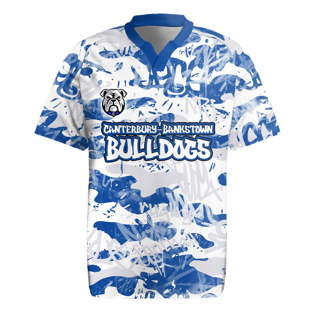 Canterbury-Bankstown Bulldogs Rugby Rugby Jersey Graffiti Typography Urban Camo Abstract Street Style