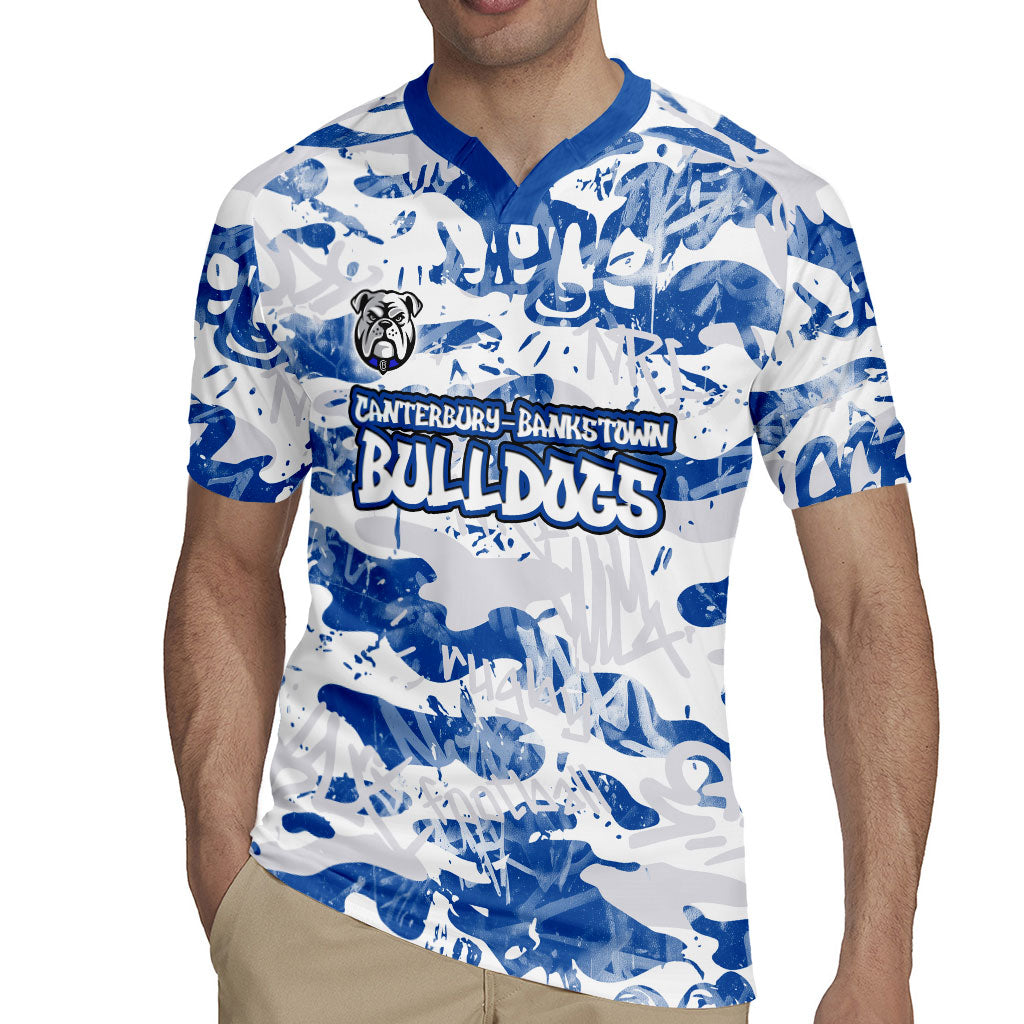 Canterbury-Bankstown Bulldogs Rugby Rugby Jersey Graffiti Typography Urban Camo Abstract Street Style