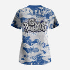 Canterbury-Bankstown Bulldogs Rugby Scrub Top Graffiti Typography Urban Camo Abstract Street Style