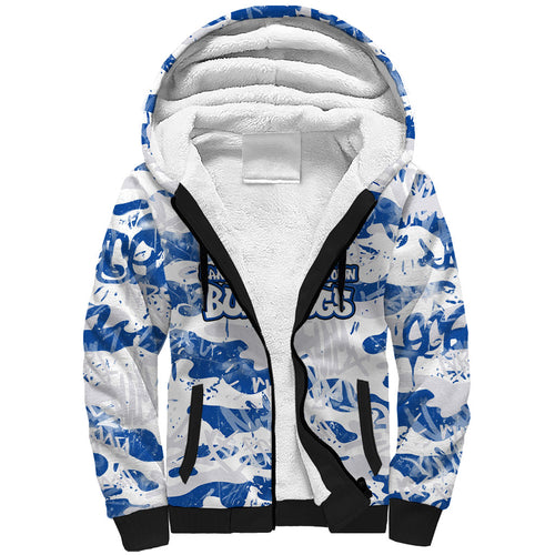 Canterbury-Bankstown Bulldogs Rugby Sherpa Hoodie Graffiti Typography Urban Camo Abstract Street Style