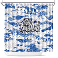 Canterbury-Bankstown Bulldogs Rugby Shower Curtain Graffiti Typography Urban Camo Abstract Street Style