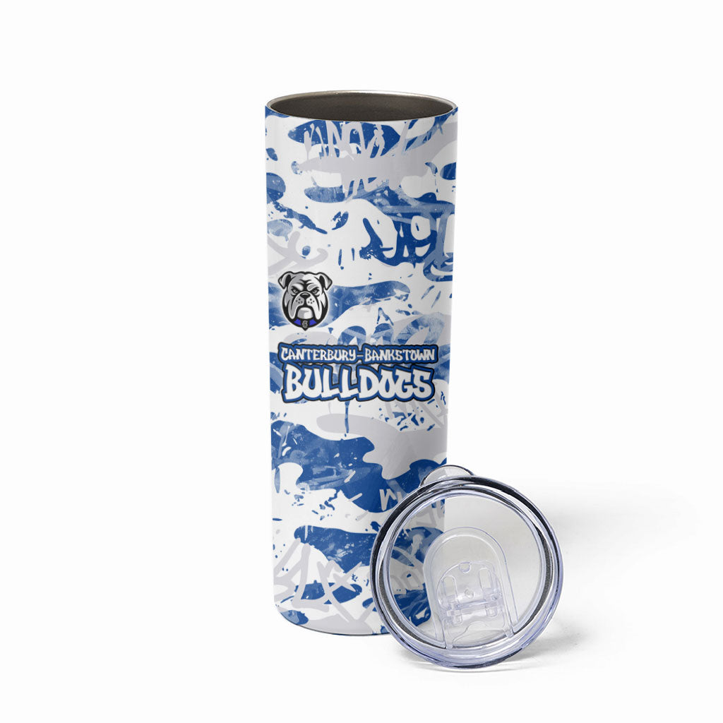 Canterbury-Bankstown Bulldogs Rugby Skinny Tumbler Graffiti Typography Urban Camo Abstract Street Style