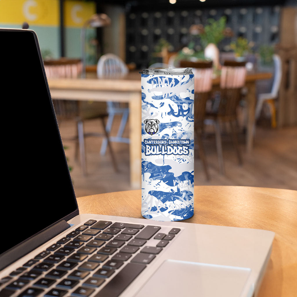 Canterbury-Bankstown Bulldogs Rugby Skinny Tumbler Graffiti Typography Urban Camo Abstract Street Style