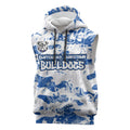 Canterbury-Bankstown Bulldogs Rugby Sleeveless Hoodie Graffiti Typography Urban Camo Abstract Street Style