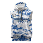 Canterbury-Bankstown Bulldogs Rugby Sleeveless Hoodie Graffiti Typography Urban Camo Abstract Street Style
