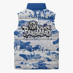 Canterbury-Bankstown Bulldogs Rugby Sleeveless Puffer Jacket Graffiti Typography Urban Camo Abstract Street Style