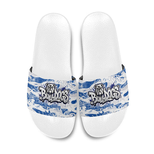 Canterbury-Bankstown Bulldogs Rugby Slide Sandals Graffiti Typography Urban Camo Abstract Street Style
