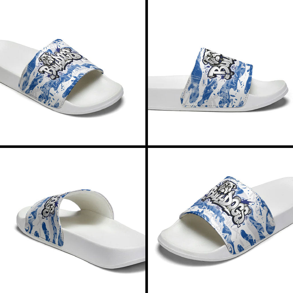 Canterbury-Bankstown Bulldogs Rugby Slide Sandals Graffiti Typography Urban Camo Abstract Street Style