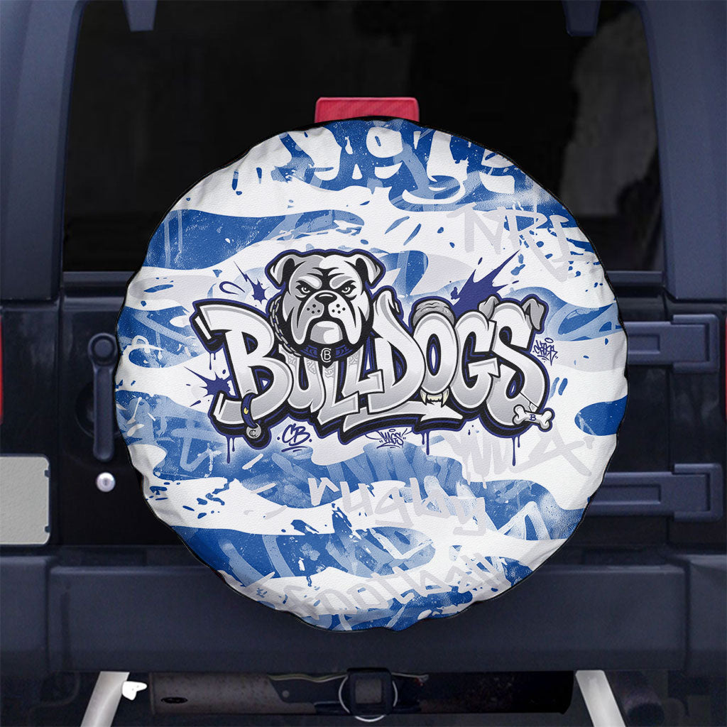 Canterbury-Bankstown Bulldogs Rugby Spare Tire Cover Graffiti Typography Urban Camo Abstract Street Style