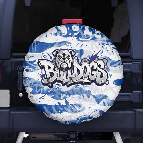 Canterbury-Bankstown Bulldogs Rugby Spare Tire Cover Graffiti Typography Urban Camo Abstract Street Style
