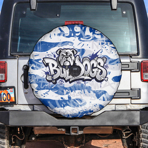 Canterbury-Bankstown Bulldogs Rugby Spare Tire Cover Graffiti Typography Urban Camo Abstract Street Style