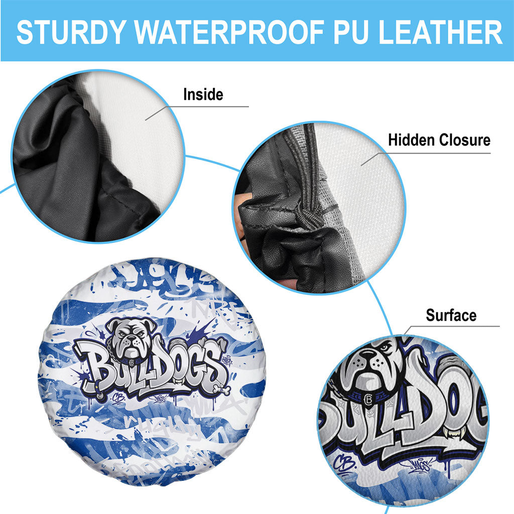 Canterbury-Bankstown Bulldogs Rugby Spare Tire Cover Graffiti Typography Urban Camo Abstract Street Style