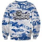 Canterbury-Bankstown Bulldogs Rugby Sweatshirt Graffiti Typography Urban Camo Abstract Street Style