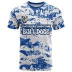 Canterbury-Bankstown Bulldogs Rugby T Shirt Graffiti Typography Urban Camo Abstract Street Style