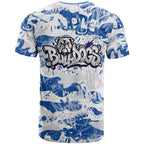 Canterbury-Bankstown Bulldogs Rugby T Shirt Graffiti Typography Urban Camo Abstract Street Style