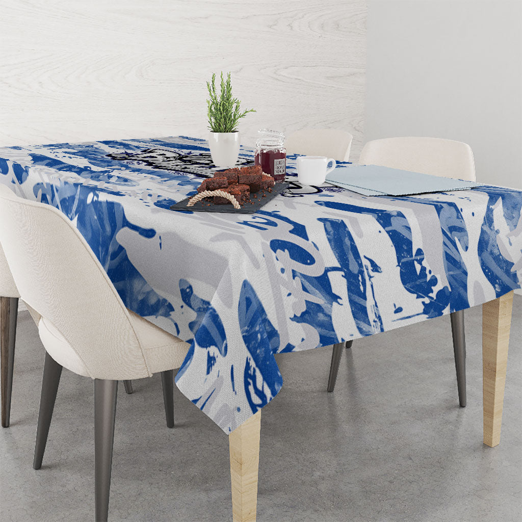 Canterbury-Bankstown Bulldogs Rugby Tablecloth Graffiti Typography Urban Camo Abstract Street Style