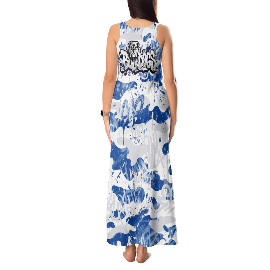 Canterbury-Bankstown Bulldogs Rugby Tank Maxi Dress Graffiti Typography Urban Camo Abstract Street Style